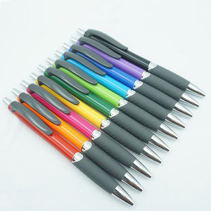Ball Point Pen Promote Solid Colored Barrel Custom Writing Plastic Eco Friendly Ballpoint Pen With Printed Logo