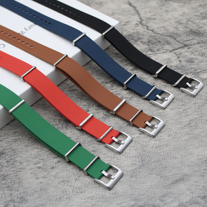 <span class=keywords><strong>Correa</strong></span> de Reloj de Caucho FKM de Una Sola Pieza con Anillo Metálico de 20 mm, Barra de Resorte Extraíble, <span class=keywords><strong>Correa</strong></span> de Reloj de Fluororubber - Product Image 5
