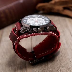 <span class=keywords><strong>Montre</strong></span> à quartz en <span class=keywords><strong>cuir</strong></span> véritable style punk rétro bohème pour homme, bracelets porte-bonheur pour <span class=keywords><strong>femme</strong></span>, bracelets pour homme, bijoux cadeau - Product Image 3