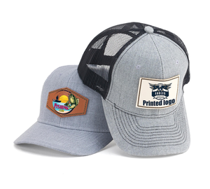 Gorra Trucker Personalizada con Parche de Goma y Logotipo, Malla Gris, 6 Paneles, Ajustable, Unisex, para Pesca y Uso al Aire Libre, 100% Algodón - Product Image 1