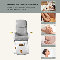 Fauteuil de pédicure de luxe MadamCenter, réglable et portable, spa de massage des pieds sans plomberie avec bol de spa, sans plomberie.