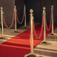 Tapis rouge Barrières de trafic de contrôle de file d'attente VIP Poteau de poteau de corde de velours pour la gestion de file d'attente