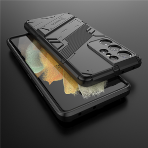 Armor Cyber a prueba de golpes funda delgada con soporte para Samsung Galaxy S21 FE S22 S23 Ultra Plus M31 M51 A12 A13 A32 A52 A72 A53 <span class=keywords><strong>A33</strong></span> - Product Image 2