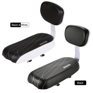 Siège arrière de vélo VTT en cuir PU, coussin souple, siège de porte-bagages arrière, siège pour enfants avec dossier - Product Image 2