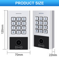 Lecteur de clavier OSDP avec code QR, carte RFID, système de contrôle d'accès par PIN, étanche IP67, boîtier métallique, contrôleur d'accès de porte Wiegand
