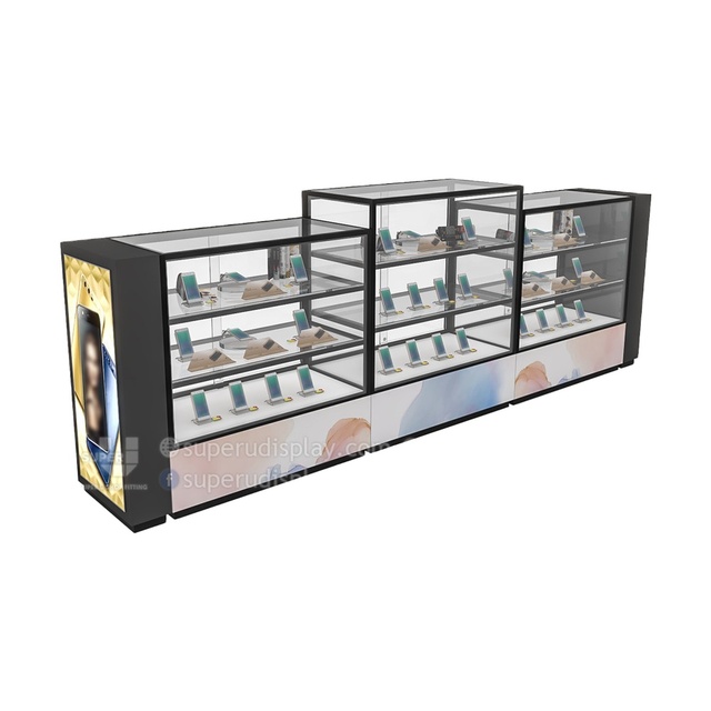 Glass Mobile Phone Store Display Showcase Cell Phone Shop Fitting Mobile Shop Service Desk Retail Mobile Shop Glass Counter