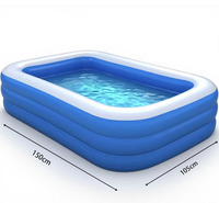 Piscine gonflable d'extérieur MingChan 150*105cm, durable et écologique, pour adultes, enfants et bébés, jouets de piscine inclus