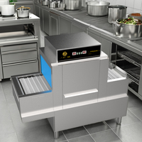 Lave-vaisselle de type plat commercial de 1.8m pour le restaurant