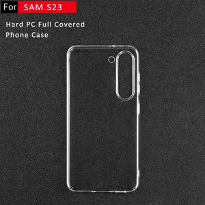 Transparent Clear Plastic Hard PC Mobile Phone Cover for Samsung Galaxy S23 S23 Ultra Case