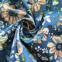 Tela Estampada 100% Algodón, Elegante y Fluida, 105GSM, Material Ligero Tejido para Prendas de Noche de Lujo, Suministro de Telas Premium