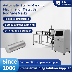 Marcador automático profesional para marcar barras metálicas con tres cilindros de sujeción para logotipos de marca en extremos de barras metálicas - Product Image 2