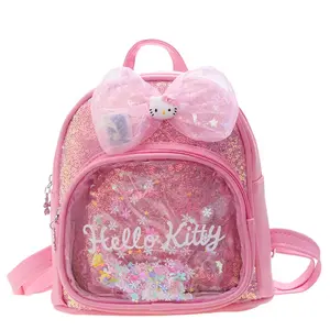 Aktion Rucksäcke für Kinder rucksack schul- infantil-preschool-mädchen-PU-Schultasche cartoon Kitty-Rücksack