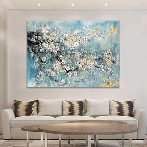Pittura a olio astratta diagramma di fiori ufficio panno fiore foglia d'oro wall art casa camera da letto studio murale di grandi <span class=keywords><strong>dimensioni</strong></span> - Product Image 5