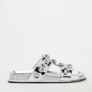 İspanya ZA Stili 2026 Kadınlar İçin Taşlı Platform Sandalet Açık Burun Askılı Moda Günlük Rahat Trend Terlik Parti Kulüp İçin - Product Image 4