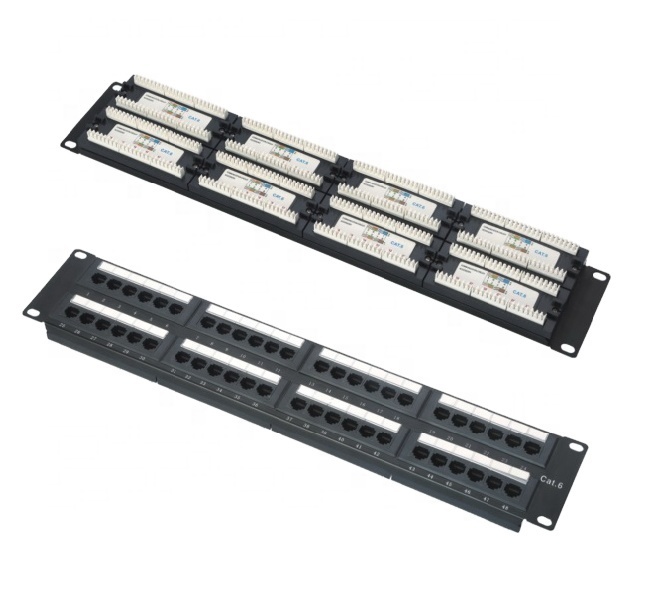 Высококачественная Оптовая Продажа UTP 48 портов cat5e cat6 6A rj45 Соединительная панель
