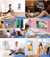 HXXK taşınabilir Lcd ekran hareketli akıllı mobil TV 27/32inchTouch ekran standı beni takip akıllı Tv uzaktan kumanda oyunu monitör
