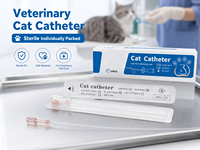 Cathéter vétérinaire pour chat XY-MMDLG01, stérile EO, usage unique, 2.5Fr 3Fr 4Fr, tube PA PEBAX certifié CE pour soins urinaires félin