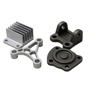 Componente de aluminio fundido a presión con superficie arenada - Product Image 1