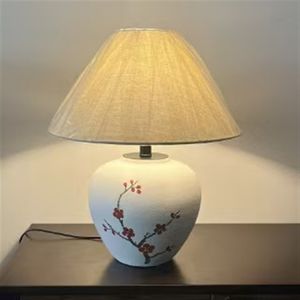 Lámpara de Mesa Estilo <span class=keywords><strong>Chabi</strong></span> Japonés, Cerámica Retro y Nostálgica, Estudio, Dormitorio, Mesita de Noche, Estilo Zen Chino Nuevo, Canción - Product Image 2