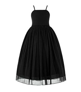 Robe de demoiselle <span class=keywords><strong>d</strong></span>'honneur rose sans manches en mousseline de soie pour enfants, robe de soirée formelle pour mariage - Product Image 6