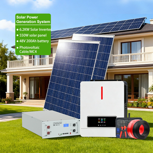 Sistema Solar Híbrido MPPT de Silicio Monocristalino de 6.2KW 48V, 195V-253V, Conexión a Red/Fuera de Red, Onda Sinusoidal Pura, Batería de Litio NM-EC - Product Image 1