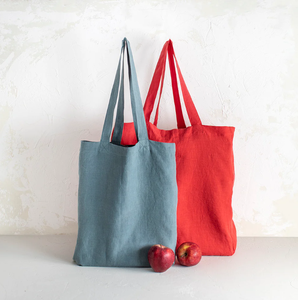 Bolso de hombro de lino liso ecológico con logotipo personalizado bolso de mano de playa de lino natural suave - Product Image 4