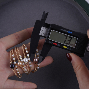 <span class=keywords><strong>Bracelet</strong></span> pour enfants en <span class=keywords><strong>fil</strong></span> de cuivre <span class=keywords><strong>enroulé</strong></span> avec perle d'eau douce - Product Image 6