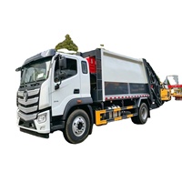 Camion à ordures compacteur diesel Foton, norme d'émission Euro 3, transmission manuelle 4x2, poids total autorisé 18000 kg, fabriqué à Hubei