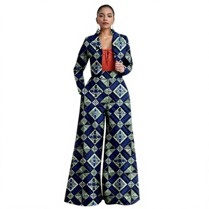 <b>African</b> Women's Plus Size Breathable Cotton Dashiki Anti-Wrinkle Elegant Ankara Printed Geometric/Floral Pattern Long Sleeve - Product Image 3