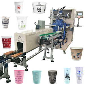 Hoàn toàn tự động tải Màn hình máy in chai thủy tinh tròn lụa Màn hình máy in cho nhựa giấy nước cà phê Pet PP cup - Product Image 1