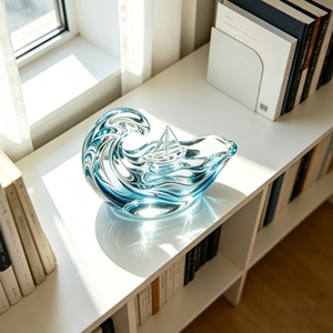 Ornamento in Resina Trasparente a Forma di Onda e Barca, Simbolo di Viaggio Tranquillo, Adatto per Decorazione o Regalo - Product Image 6