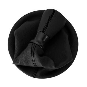 Pommeau de levier de vitesse en cuir, coutures noires, ajustement ergonomique pour Peugeot Citroën 307 - Product Image 1