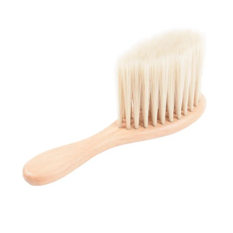 Erkek boyun yüz silgi temizleme fırçası saç kesme aletleri berber için ahşap saplı saç fırçası