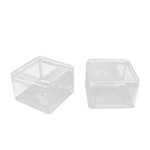 Caja de Almacenamiento de Plástico Transparente Cuadrada con Tapa, Material PS de Grado Alimenticio, Tamaño Personalizable para Empaque - Product Image 2