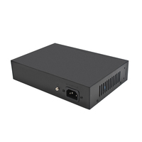 Switch PoE Plug and Play 4x10 ports PoE 100 Mbps Gigabit RJ45 Uplink, 1 emplacement SFP, budget PoE 65W, transmission 250m, prise en charge VLAN