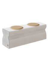Banc en papier nid d'abeille pliable en papier kraft pour événements, canapé, banc de salon pour hôtel