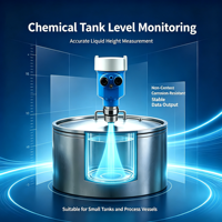 Pengukur Level Ultrasonik Bersertifikat CE SHUOHAO untuk Tangki Air 4-20mA RS485 Sensor Level Cairan Pengukur Level Ultrasonik OEM ODM