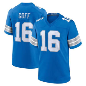 Jersey Sepak Bola USA 0 Gibbs 97 Hutchinson 16 Jared Goff 14 St Brown 20 Sanders 58 Sewell 5 Montgomery Kaos Jersey Jahitan - Product Image 2