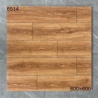 Carrelage en céramique effet bois mat 600x600mm - Carrelage antidérapant pour sol et mur, adapté aux salles de bain, escaliers, extérieur et centres commerciaux