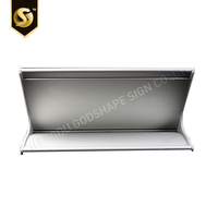 Support de table incurvé en aluminium personnalisé pour affichage de nom, plaque de table réservée, plaque de stationnement, plaque de nom de bureau en acrylique