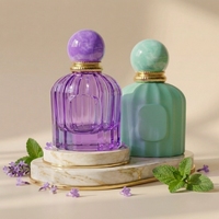 Flacon de parfum cylindrique en verre vide de luxe 100 ml avec col serti, qualité supérieure, en gros, fournisseur personnalisé Anding