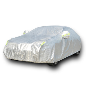 Enduit PE Couverture De Voiture Empêcher La Chaleur Froid Soleil Pluie Neige Demi <span class=keywords><strong>Auto</strong></span> Étanche Couverture extérieure - Product Image 4