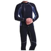 Combinaison de plongée en néoprène 5 mm, ensemble 2 pièces, veste et pantalon à fermeture éclair avant, pour la plongée sous-marine, la pêche sous-marine, protection thermique en eau froide