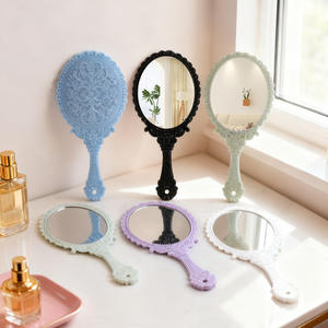 <span class=keywords><strong>Specchio</strong></span> Cosmetico Antico con Manico in Plastica, 6 Colori Disponibili, per Ragazze e Donne, Piccolo MOQ - Product Image 2