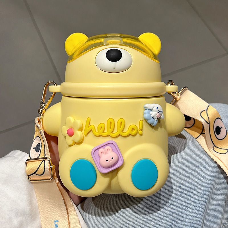 Yellow with pearl chain 3D stickers