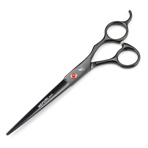 Traje de aseo profesional para mascotas, Juego de 4 piezas de corte recto y corte curvo, negro pintado, 7 pulgadas - Product Image 1