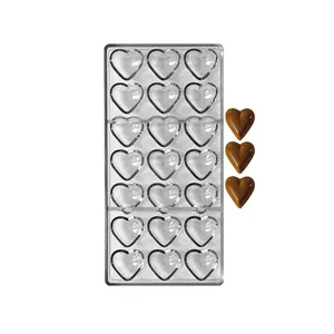Großhandel Valentinstag Herzform Schokolade Kunststoffform Backwerkzeuge für Kuchen Dekoration Partyzubehör