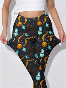Leggings de yoga pour femmes, motif Chapeau <span class=keywords><strong>Magique</strong></span> et Snitch d'Or, extensibles, pour le fitness et les activités sportives - Product Image 2