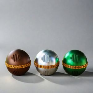 Broyeur à herbes en métal zinc à deux parties, design exclusif CN, vente en gros, manuel, Santa Hand Muller - Product Image 1