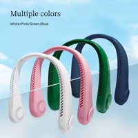 Ventilateur rechargeable portable incontournable pour personne paresseuse Mini ventilateur suspendu au cou Trois vitesses de vent pour un usage domestique